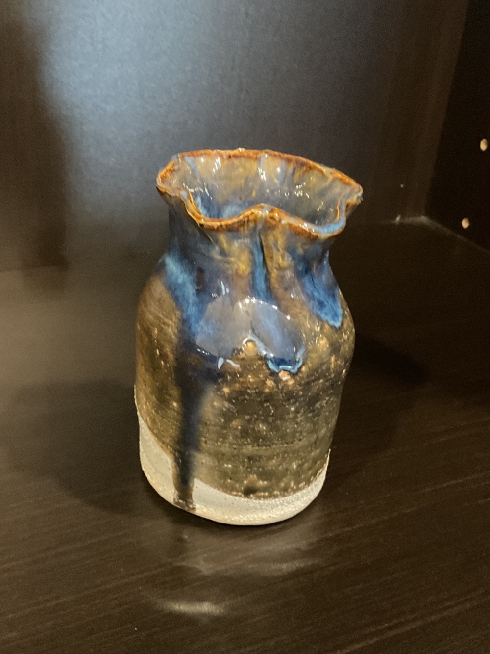 Hand made pottery bud vase